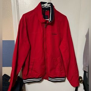 Tommy Hilfiger men’s red bomber jacket large
